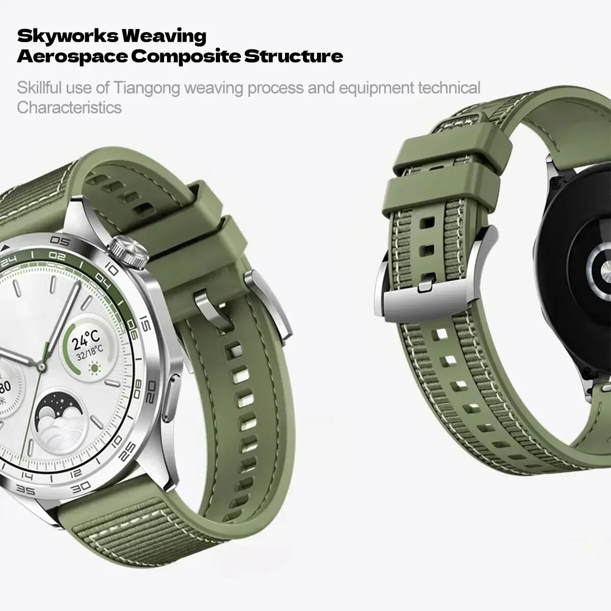 화웨이 워치 GT4 용 실리콘 및 우븐 스트랩, 46mm 워치 4/3 프로 스마트워치 밴드, 화웨이 워치 GT 러너 벨트 액세서리, 22mm