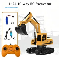 2.4G radio control 1: 24 10 channels remote control toys excavator alloy excavator bucket 3-4-5-6-7-8-9 years old boys birthday 2