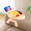 Sofa Tray Table Clip On Side Table Couch Arm Portable and Foldable Sofa Armrest Practical Tray For Remote Control Home Decor 1