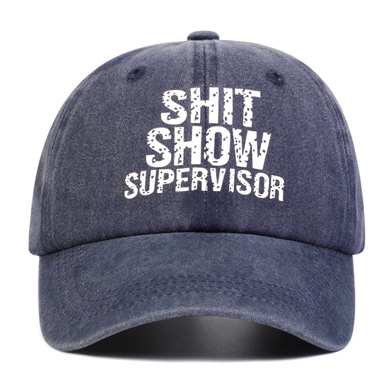Unisex SHIT SHOW SUPERVISOR Print Baseball Caps Adjustable Casual Sunscreen