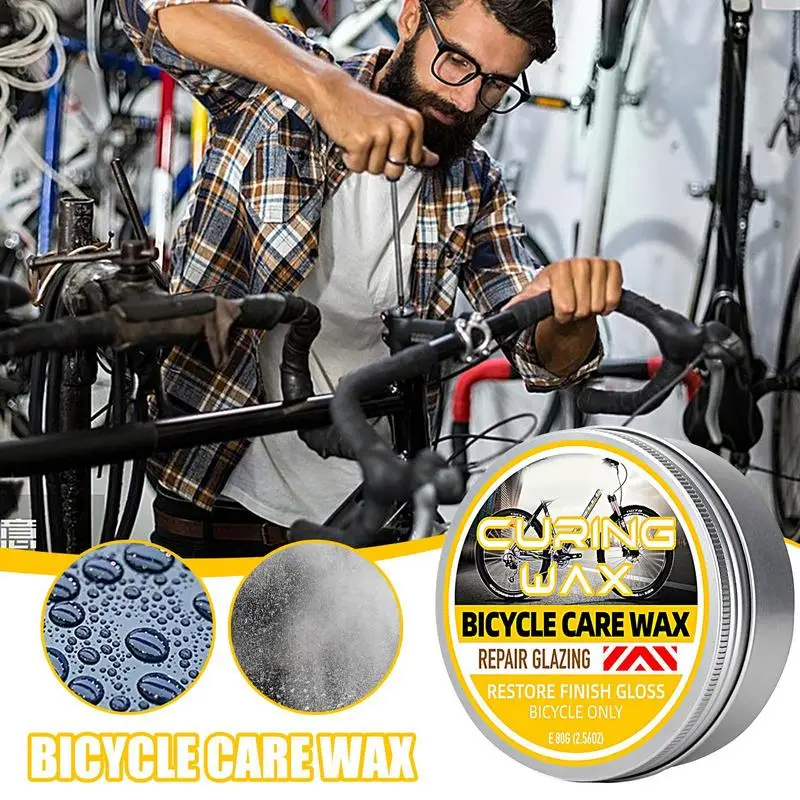 Bicycle Maintenance Wax Anti-Dirt Mountain Bike Lubricant Car Body Scratch Paint Polishing Solid Wax Bicycle Refurbished bicycle maintenance wax