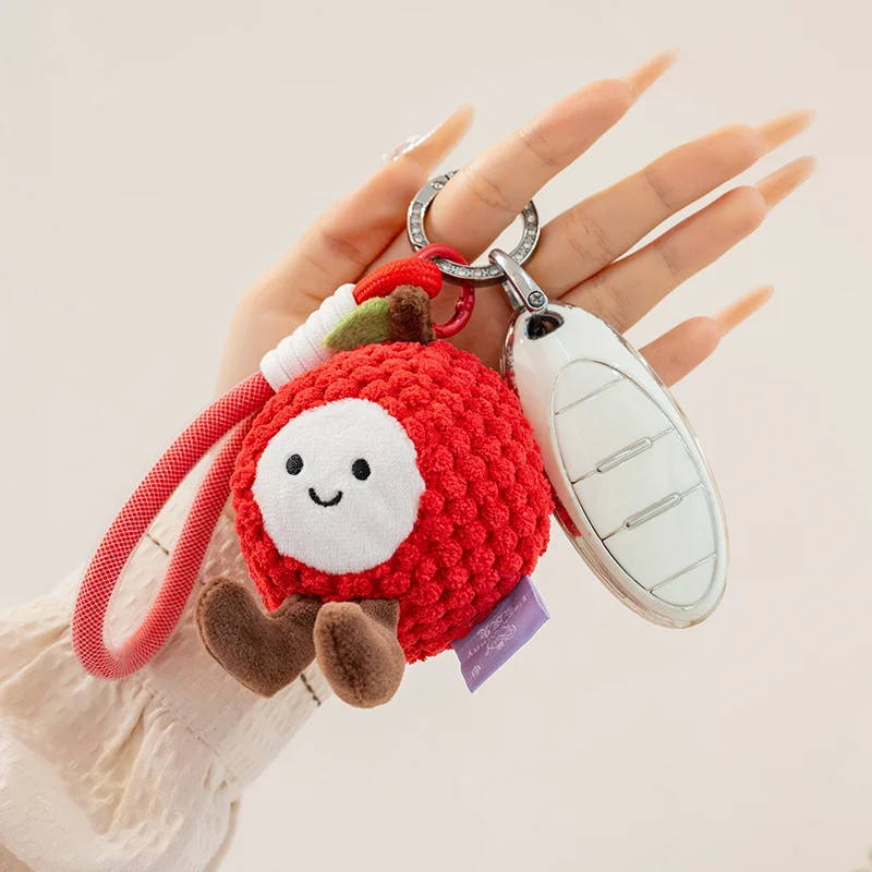 Cute Fruit Plush Keychain Soft Stuffed Toy Bag Ornament For Girls_voghion.com