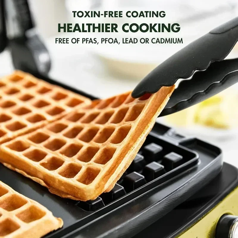 Elite 7-in-1 Multi-Function Contact Grill & Griddle, Healthy Ceramic Nonstick Aluminum, Grill & Waffle Plates, Adjustable Shade 3