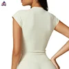 HBC Women's Training T-shirt Eco Friendly High Impact Running Top Tee Push-up Workout Pilates Fitness T-shirt Yoga Crop Top 2