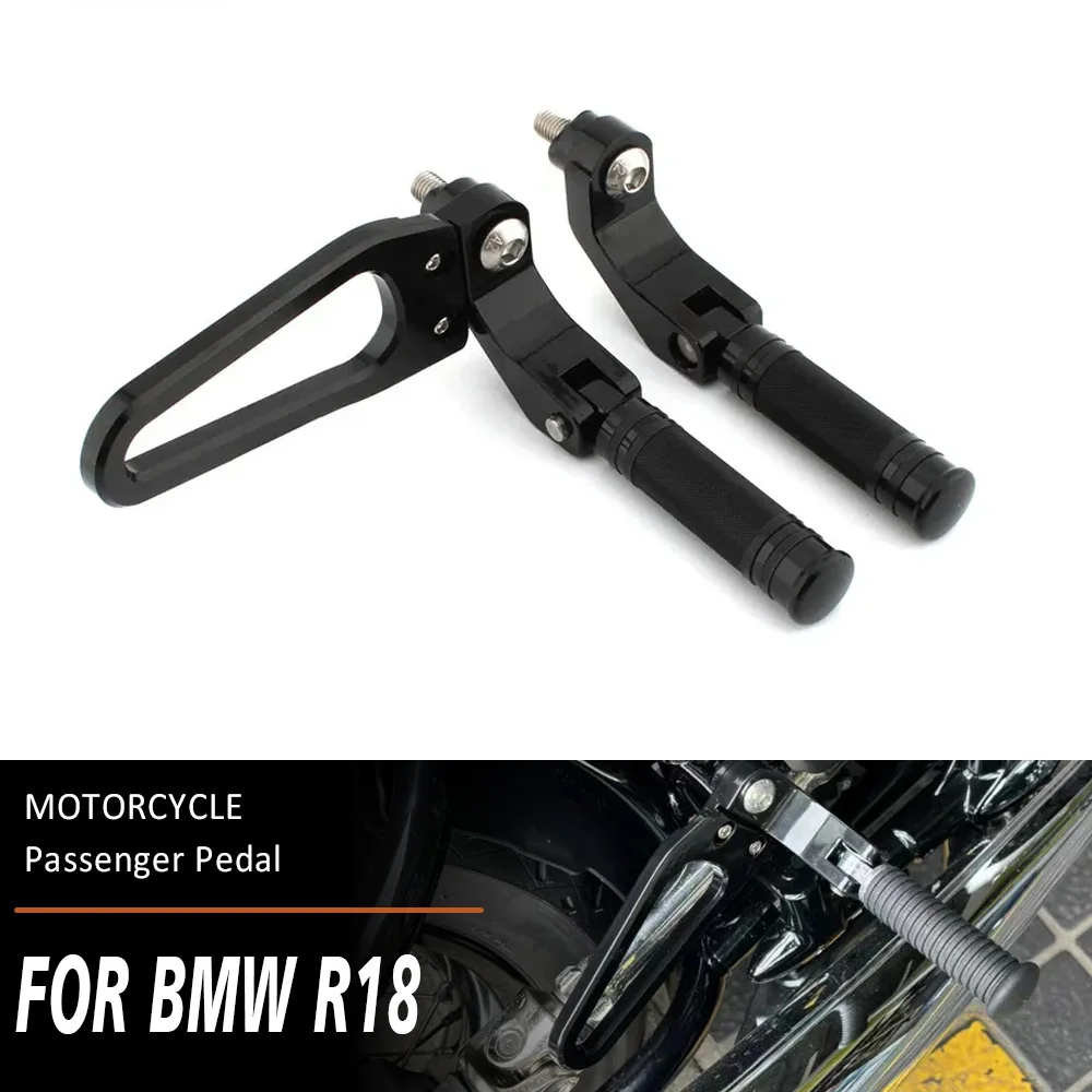 

For BMW R18 B Classic Transcontinental Motorcycle Rear Foot Rests Black Pegs Pedal Passenger Footpegs Mounting Kit