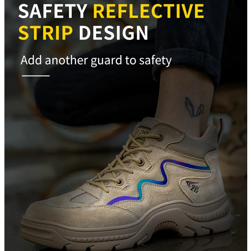 Scarpe da lavoro antiperforazione, scarpe di protezione per uomini, stivali da lavoro resistenti all'usura, stivali tattici 43 | Leroy Merlin