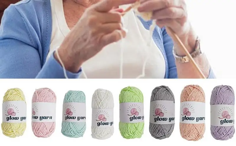 

Sewing Luminous Yarns High Quality Polyester Glow In Dark Yarn Soft And Durable 2mm Crochet Thread Hand Sweater Knitting Thread