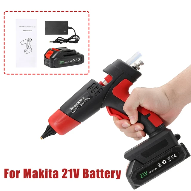 For Milwaukee 18V Li-ion Battery Cordless Hot Glue Gun 7mm Quick