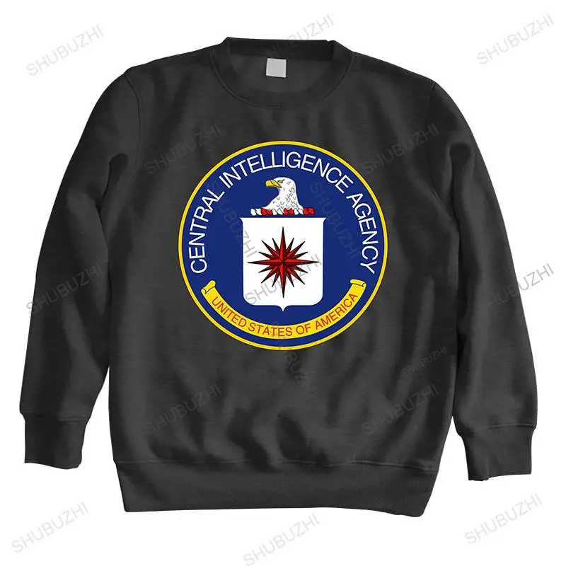 

men autumn sweatshirt black hoody Central Intelligence Agency Cia Seal brand winter hoodie for boys new arrived men brand hoodie