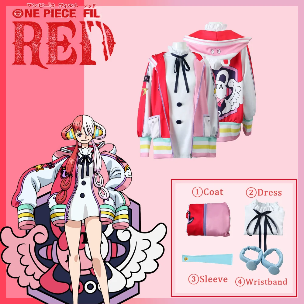 

Anime One Piece Film Red Uta Cosplay Costume Halloween Party Cos Clothes Wig Jackets Coat Dresses Suit
