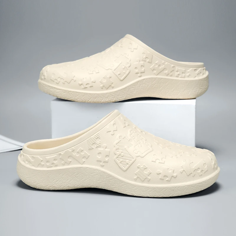 Unisex Kitchen Chef Clogs Slip On Breathable Waterproof Oil-proof Chef Shoes Lightweight Men Women Clogs Antiskid Size 36-45