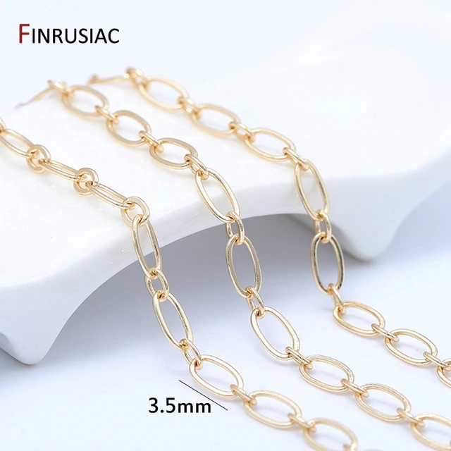 Gold Plated Chain Jewelry Making  14k Gold Chain Jewelry Making - 6 14k Gold  Plated - Aliexpress