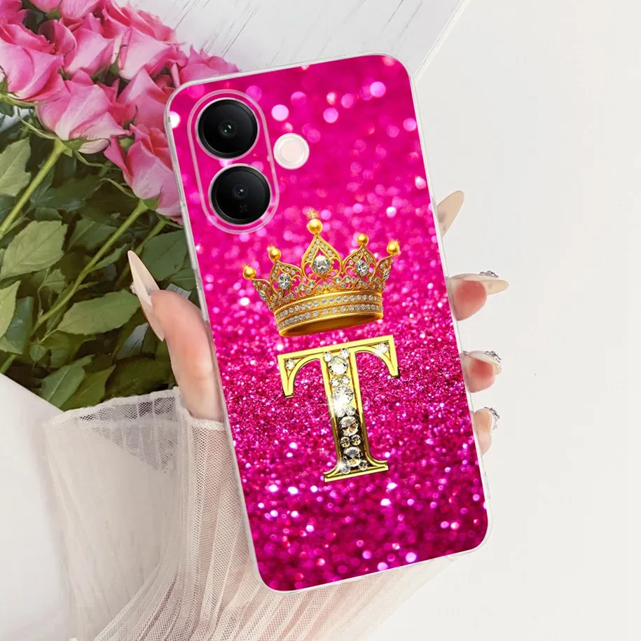 Cute Letters Crown Soft Slim Silicone Back Cover Case - Enhanced Protection with Stylish Design