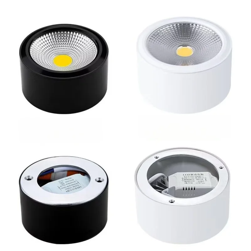 LED 다운라이트 디밍 가능 5W 7W 10W12W15W18W 현대식 LED 표면 장착 천장 조명 스포트라이트, 인테리어 장식 조명