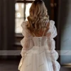 Vintage Wedding Dresses A-Line Tulle Bridal Gowns Long Puff Sleeves Robes Floor Length Classic Vestidos De Novia Customized 2025 4