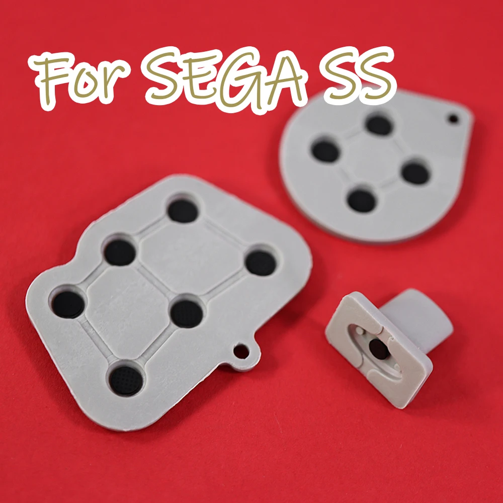 1 Set/Lotto Platorello In Gomma Conduttiva Siliconica Per Controller Sega Saturn Ss Cuscinetti In Gomma Conduttiva