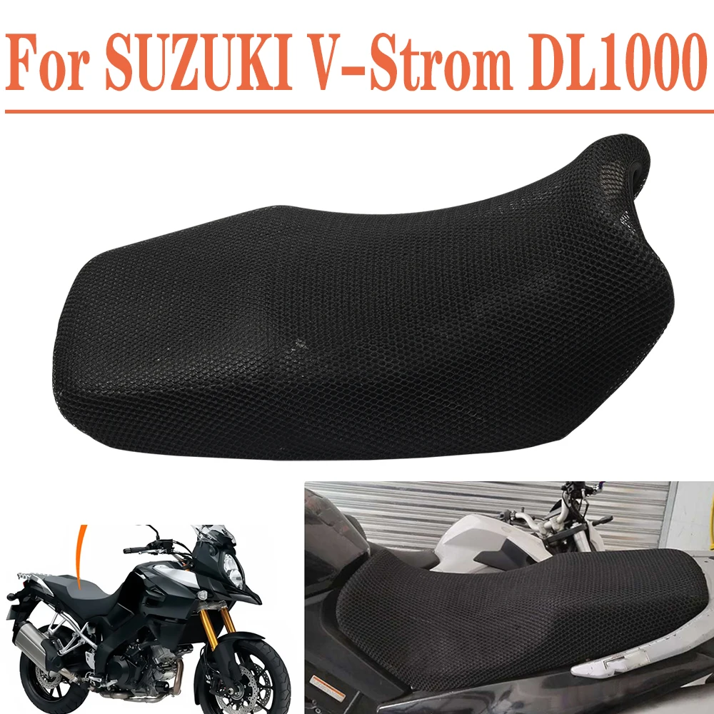 Coprisedile Moto Per Suzuki Dl1000 V-Strom Dl 1000 Impermeabile Sunproof Traspirante 3D Mesh Net Cuscino Pad Guard Net