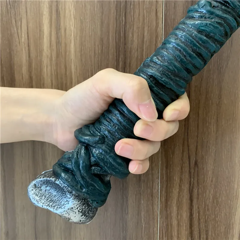 Cosplay Axe 58cm Cosplay Ghost Axe Broken Tomahawk Prop Role Playing Pirate Beast Axe Safety PU