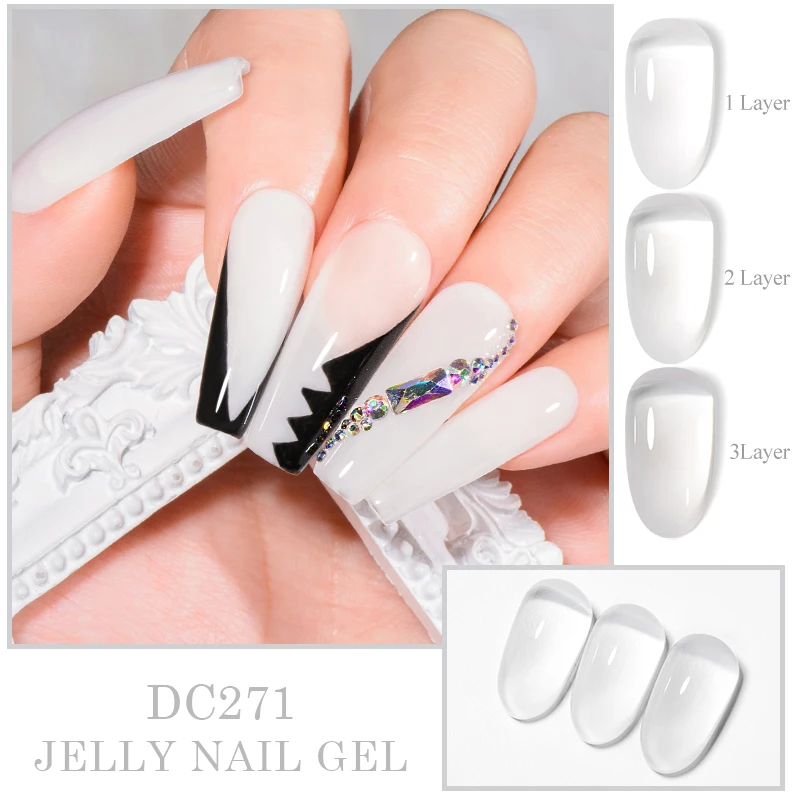 6PCS/SET Nail Polish Gel Set Autumn Black Nude Color Glitter Semi Permanent Soak Off UV Nail Art Manicure Varnish Supplies Kit 3