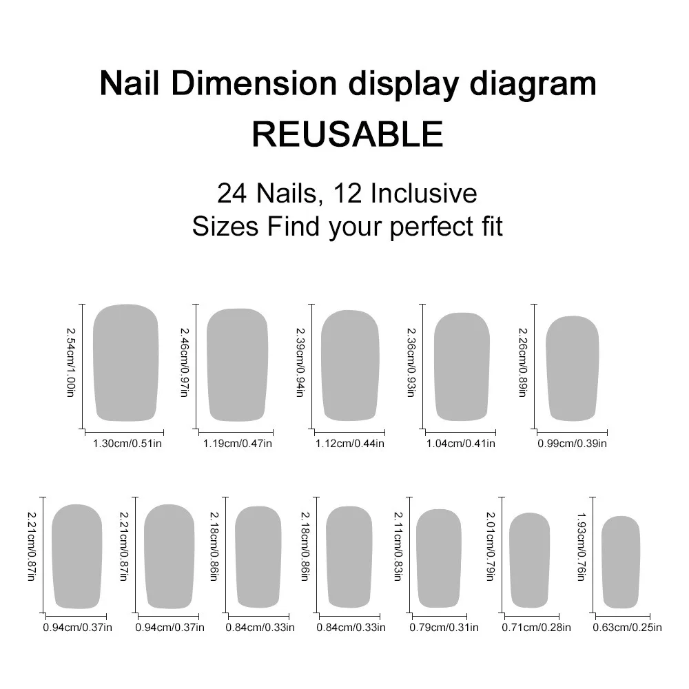 Detachable Wearable Manicure Christmas French Fake Nails Square Head Full Cover Press on Nails Ballerina False Nail Girl