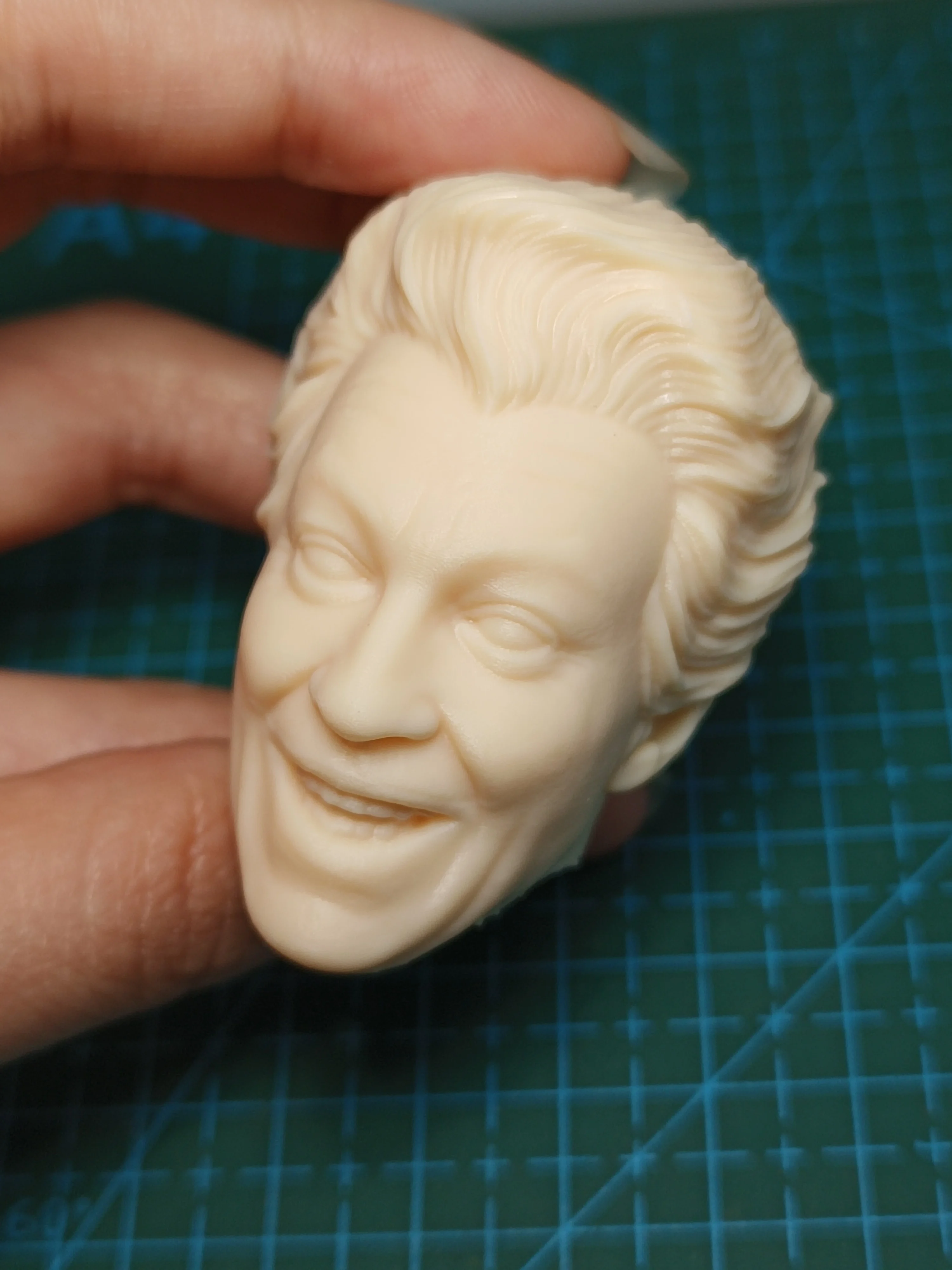 

1/6 Scale Cesar Romero Male Head Sculpture Carving 1:6 US Star Unpainted Model Fit 12'' Action Figure Soldier Toys