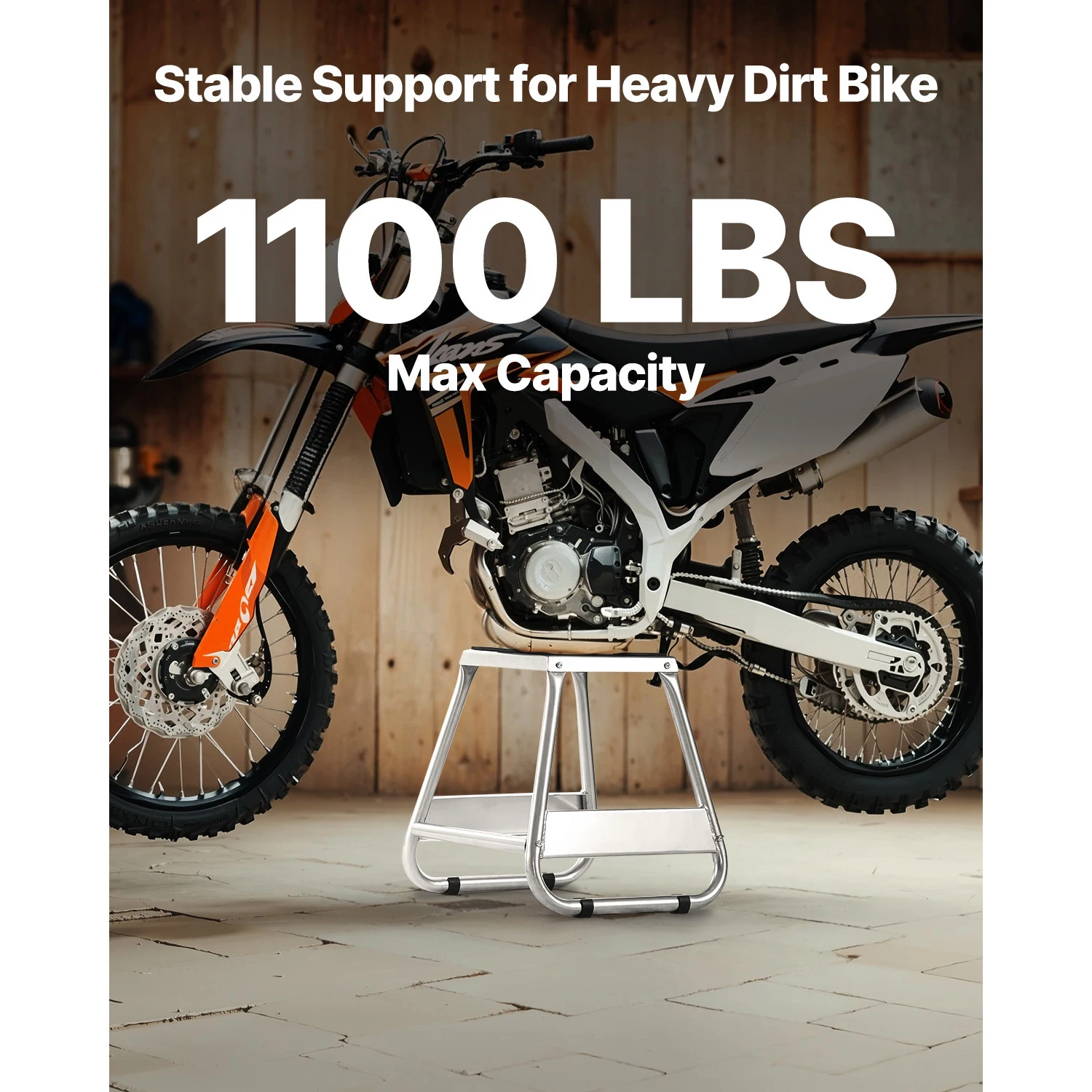 SucceBuy Dirt Bike Stand, 1100 lbs Universal Dirtbike Maintenance Lift, Moto Box Stand for Motorcycle & Powersports Maintainence