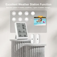 Tuya WiFi Weather Station Smart Thermohygrometer Kit WiFi Gateway&Outdoor IP65 Waterproof 433mhz Thermohygrometer with App Alert - Image 5