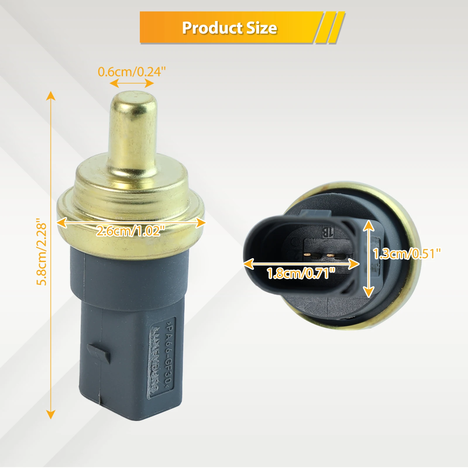 Coolant Temperature Sensor For Skoda Audi A1 A3 A4 A5 A6 A7 A8 Q3 Q5 Q7 TT R8 VW Jetta Golf Passat Seat 06A919501A 06A 919 501A