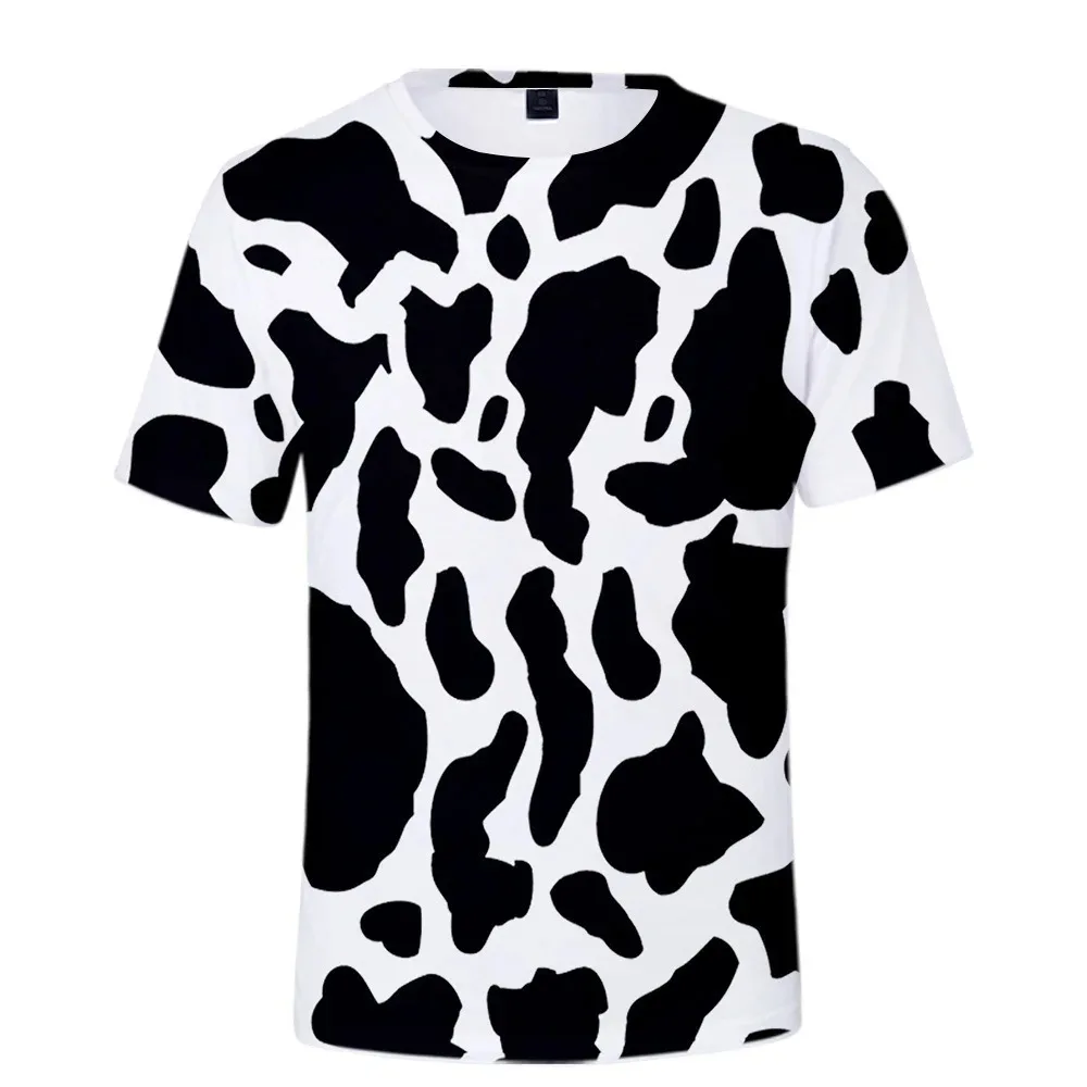 

Funny Infant Dairy Cow Pattern T-shirt, Cartoon Infant T-shirt, Short Sleeve Casual T-shirt, Personality Tops, Summer