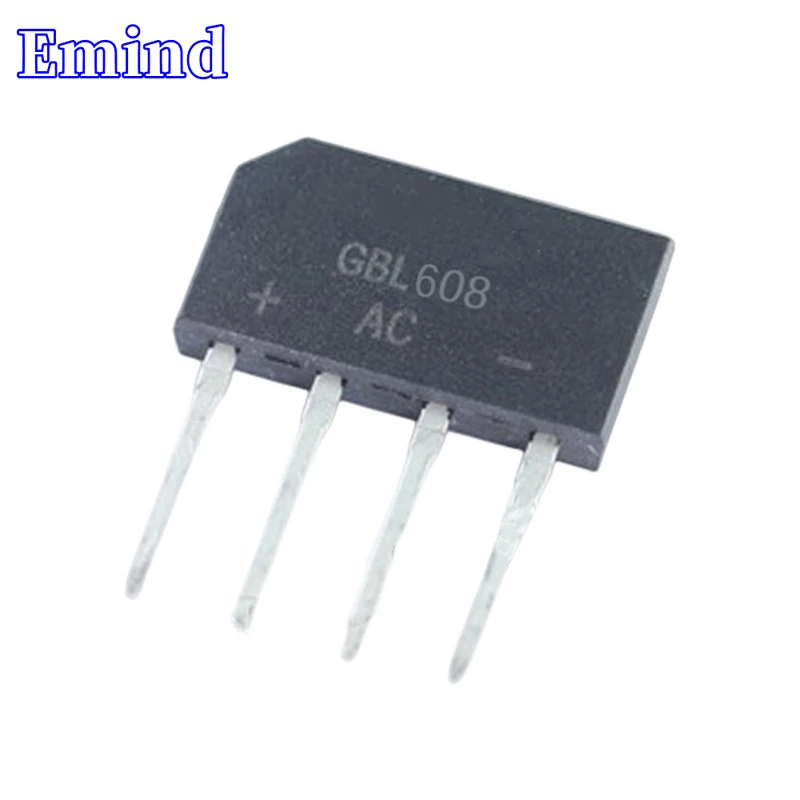 20/50/100/200/500Pcs Gbl608 Raddrizzatore A Ponte Gbl6K Bridge Stack 6A/800V Gbl Footprint Flat Bridge Cutable Foot