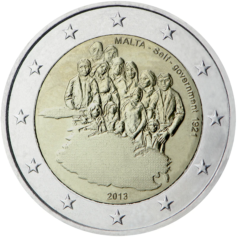 Malta Ha Creato Una Moneta Commemorativa Del Governo Autonomo 2013 1921 2 Euro Unc