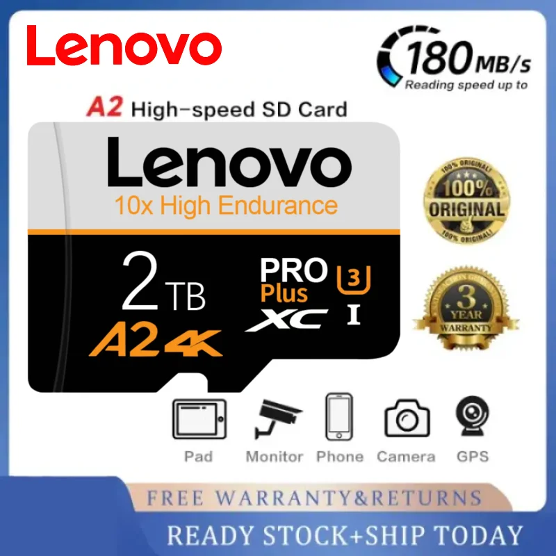 Lenovo 2TB Micro TF SD Card 1TB 512GB Memory Card 256GB SD Memory 128GB Storage Cartao De Memoria for Nintendo Switch Ps5