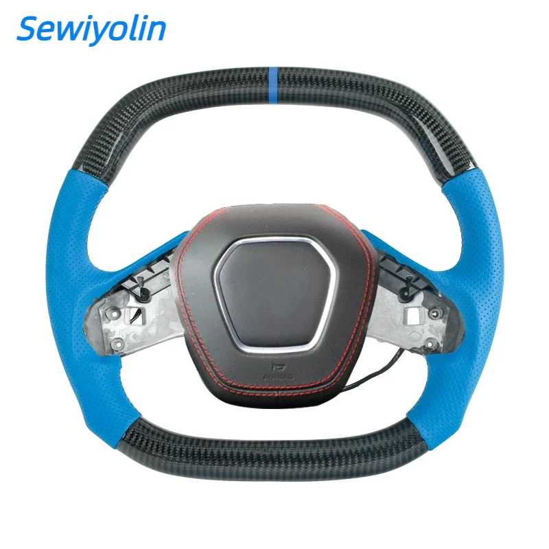 

Customized Racing Steering Wheel Carbon Fiber Steering Wheel Fit For Chevrolet Corvette C8 2020