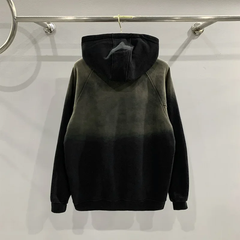 남성 Y2k 빈티지 여성용 릭 후디, Owens 그라데이션 워싱 집업 OWENS 후드 셔츠, RO 스웨터 셔츠, 24ss 가을