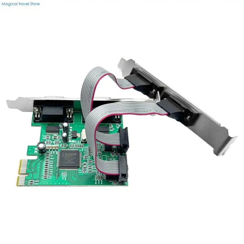 N2UB PCIe 확장 카드 4 포트 PCIE-산업용 9Pin COM RS232 변환기 어댑터 데스크탑 용 MCS9904 칩 컨트롤러