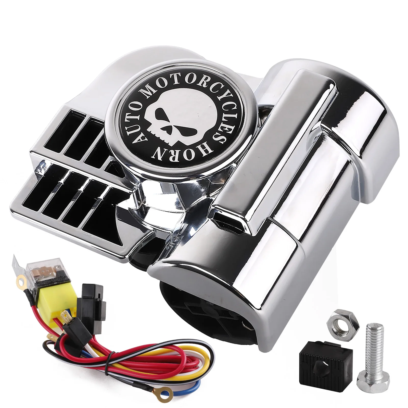 자동차 오토바이 트럭 에어혼 경적 커버 포함, 오토바이 12V 기차 사운드 자동..