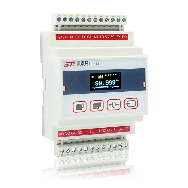 

RS485 Load Cell Indicator with Anti-interference, 4-20mA/0-10V Force Gauge Transmitter & Signal Amplifier