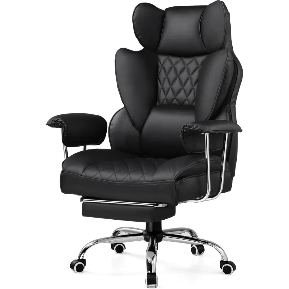 Gaming Chair,Office Chair with Pocket Spring Lumbar Support, Computer Chair with Outward Fixed Soft Armrests and Footrest 6