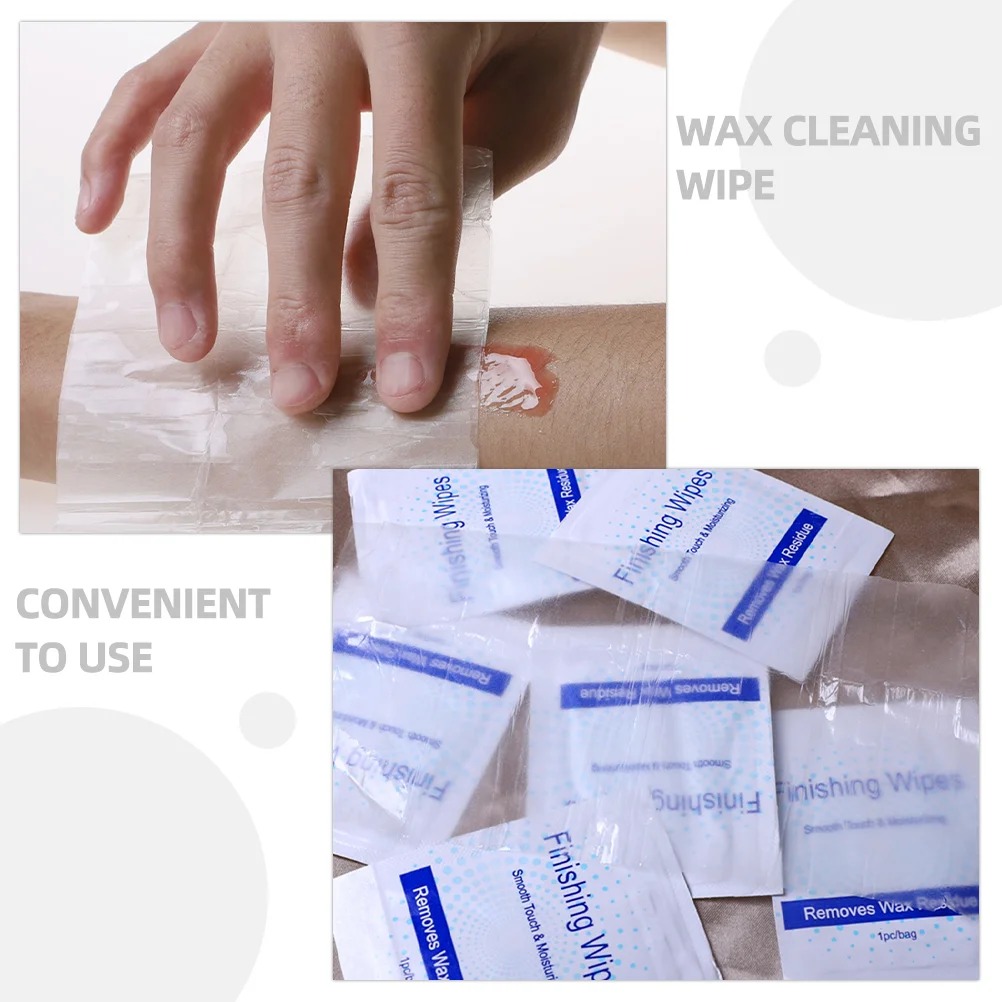 20 Pcs Body Hair Removal Wax Cleaning Oil Pack Miss Remover Cream Wipes After Waxing Finishing 6