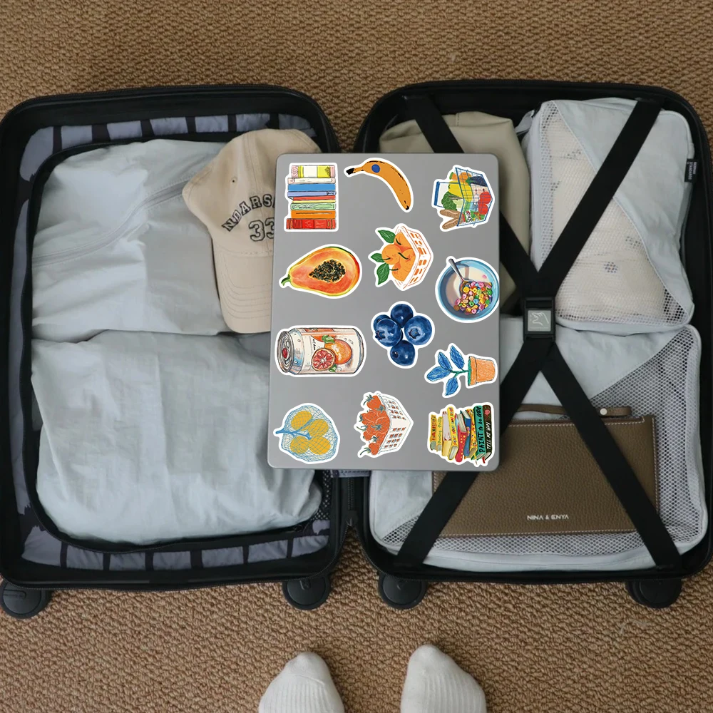 50pcs Vintage Painting Stickers Art Stickers Cartoon Graffiti Decal DIY Scrapbook Journal Luggage Skateboard Decorative Stickers - 6
