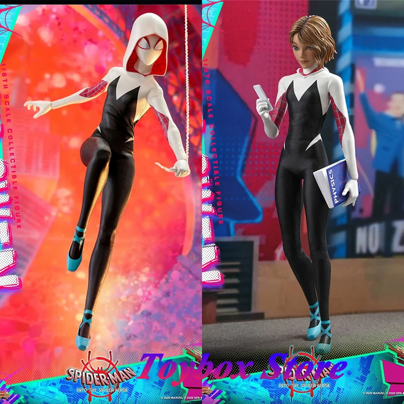 

HOTTOYS HT MMS576 1/6 Gwen Movable Action Figure Spider-Man：Into the Spider-Verse Anime Super Girl 12" Full Set Soldier Model