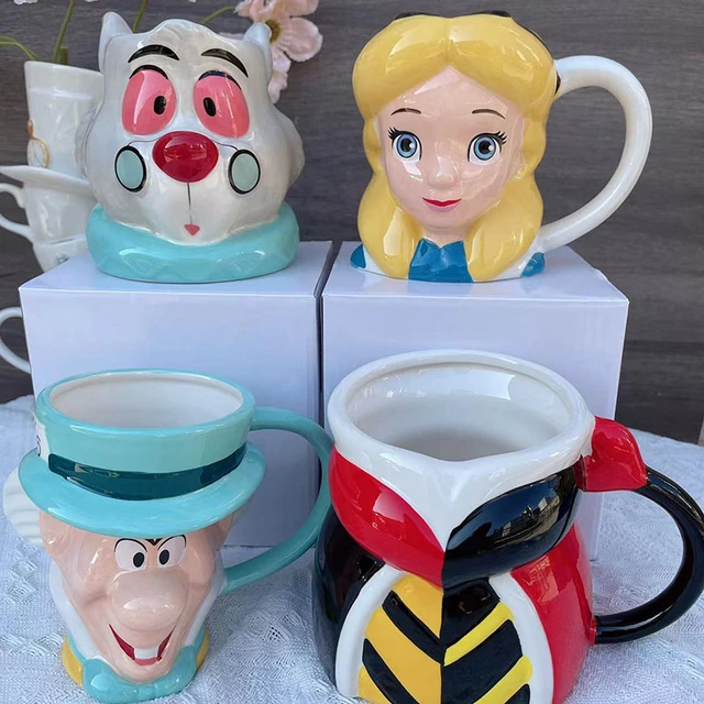 Disney Ceramic Mug Alice In Wonderland Mad Hatter Red Queen Action Figure  Toys Lovely Alice Mug Cup Creative Gifts For Kids - Action Figures -  AliExpress
