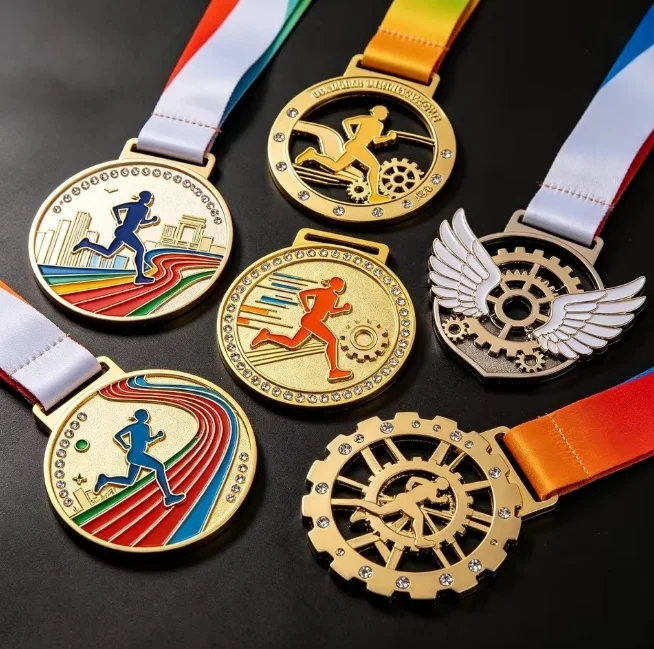 Medaglie Personalizzate per Premi Sportivi, Medaglie su Misura per Gare di Corsa, Badminton, Basket, Danza, Ginnastica, Nuoto, Competizioni - immagine 2