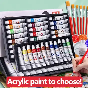 12/18/24 Colors Mixed Color Acrylic Paint, Colorful Multi-Purpose Paint For Painting,12/18/24colours Art Professional Pigment Se 1
