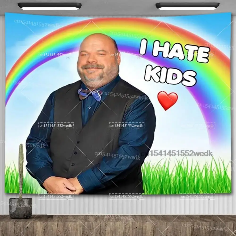 Tapestry Decorations Gobelin Bertram Eats Kids Tapestry Wall Hanging Hippie Funny Meme Tapestry Aesthetic Room Decor Party Backdrop Home Decoration