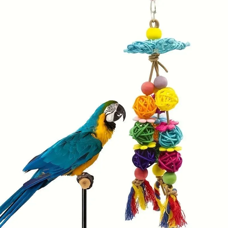 Chewable Parrot Chew Toy Cotton Rope Birds Toy Bite Bridge Bird