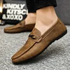 Summer New Men's Loafers Comfortable Flat Casual Shoes Men Breathable Moccasins Slip-On Soft Leather Driving Shoes 2023 1