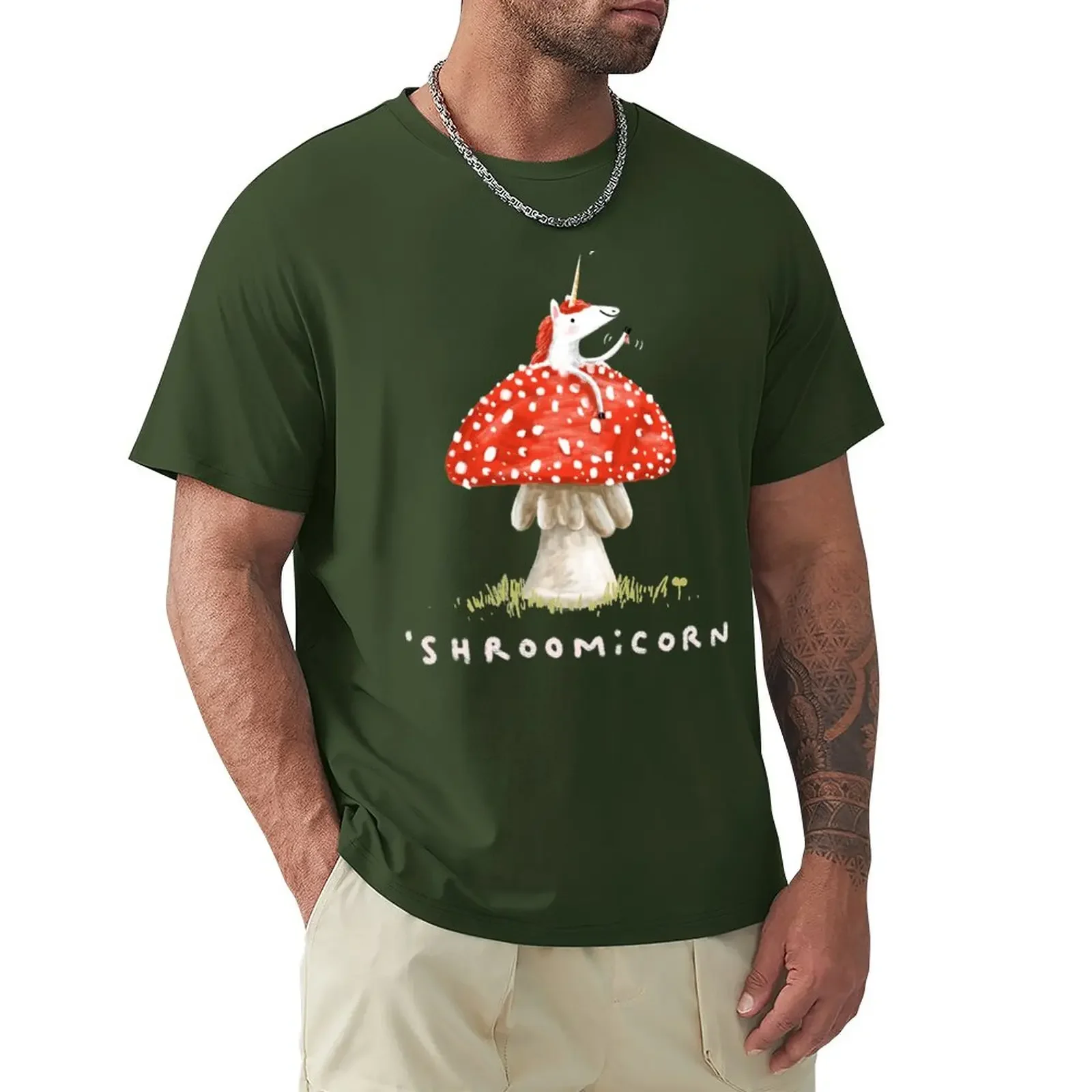 

Футболка Shroomicorn, новинка, белая мужская футболка для мальчиков