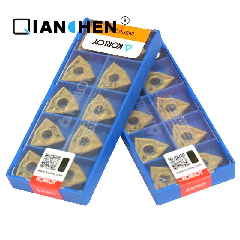 

Original Korea Korloy WNMG080404-HM NC3030 WNMG080404-HM NC3120 WNMG080404-HM PC9030 (10pcs/lot)Internal turning tool Inserts