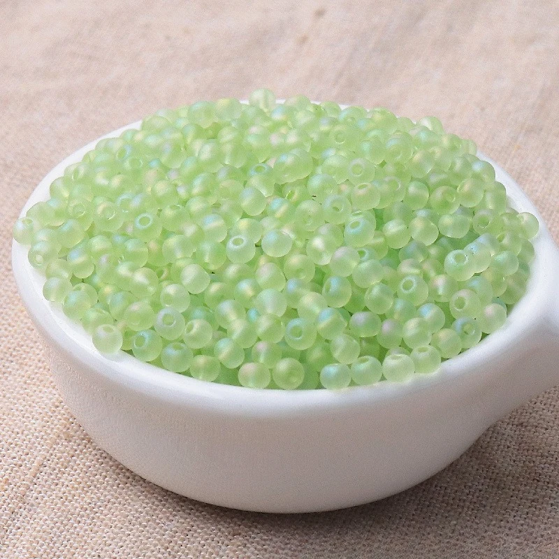 Super Uniform Matte Transparent Micro-Colored Glass Rice Beads - Handmade Decorative Loose Beads